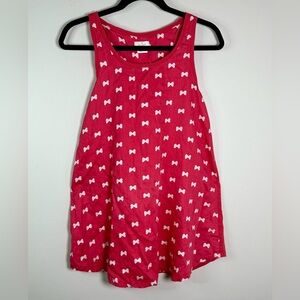 Kate Spade Hot Pink Short Nightgown with White Bow Design - Pajamas - size Small